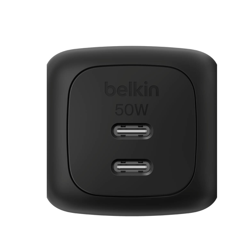 Belkin Ładowarka sieciowa, 2 porty USB-C, 50W, czarna