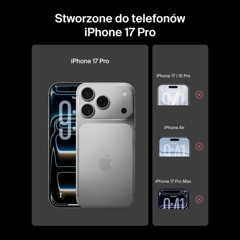 Belkin Szkło na iPhone 17 Pro, UltraGlass 2, z aplikatorem
