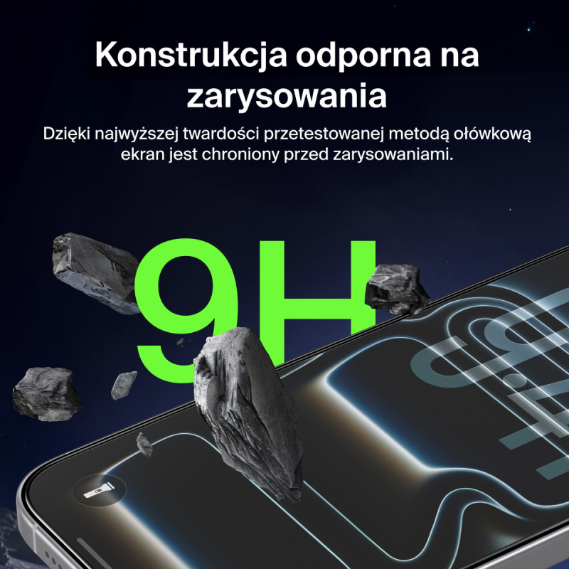 Belkin Szkło na iPhone 17 Pro, UltraGlass 2, z aplikatorem