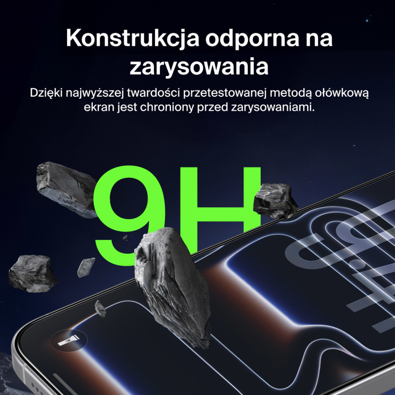 Belkin Szkło na iPhone 17 Pro Max, UltraGlass 2, z aplikatorem