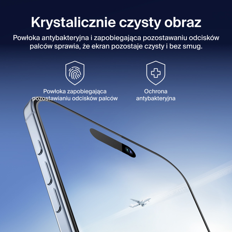 Belkin Szkło na iPhone Air, UltraGlass 2, z aplikatorem