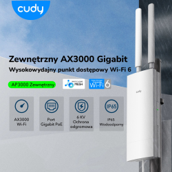 CUDY AP3000 wall | Access Point (AP), Wi-Fi 6, 2,4GHz/5GHz, Gigabit, PoE