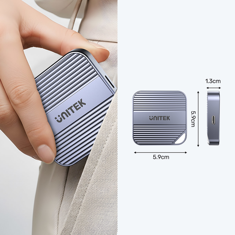 Unitek Magnetyczny czytnik kart SD/Micro SD 6w1 | PD100W | 4K@60Hz | 5Gbps