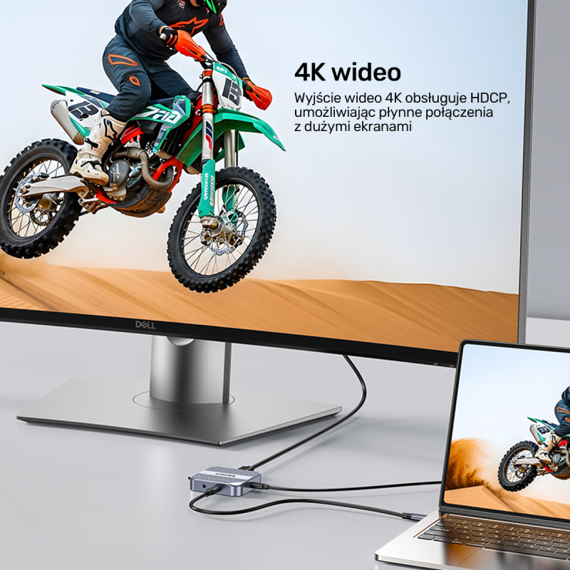 Unitek Magnetyczny czytnik kart SD/Micro SD 6w1 | PD100W | 4K@60Hz | 5Gbps