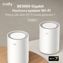 CUDY M3600(3-Pack) | Mesh, WiFi 7, 2,4GHz/5GHz, Gigabit