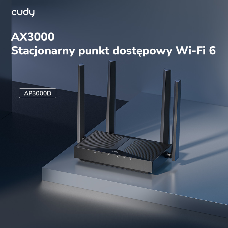 CUDY AP3000D | Access Point (AP), Wi-Fi 6, 2,4GHz/5GHz, Multi-Gigabit, PoE