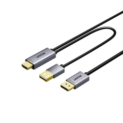 Unitek Kabel HDMI do DisplayPort 4K z zasilaniem USB-A | 4K@60Hz | HDR | 1,8 m