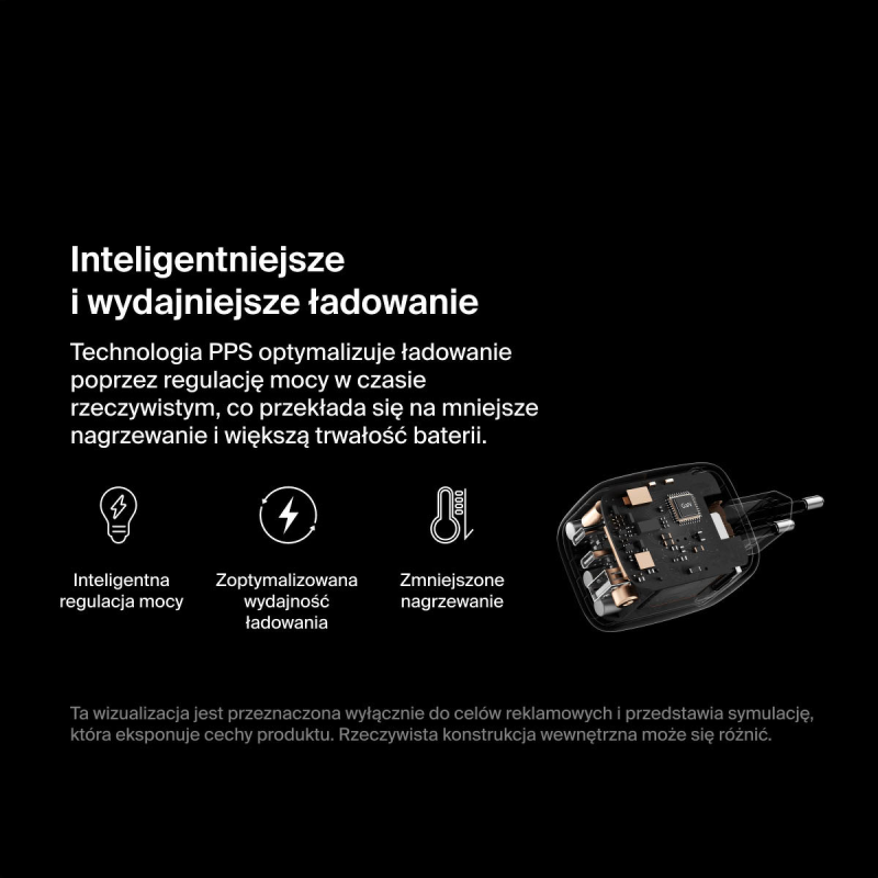 Belkin Ładowarka 70W GaN, 2x USB-C, USB-A, podróżna (EU, US, UK), biała