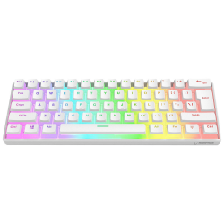 Rampage Klawiatura mechaniczna gamingowa Radiant K11 60% RGB Blue Switch, biała