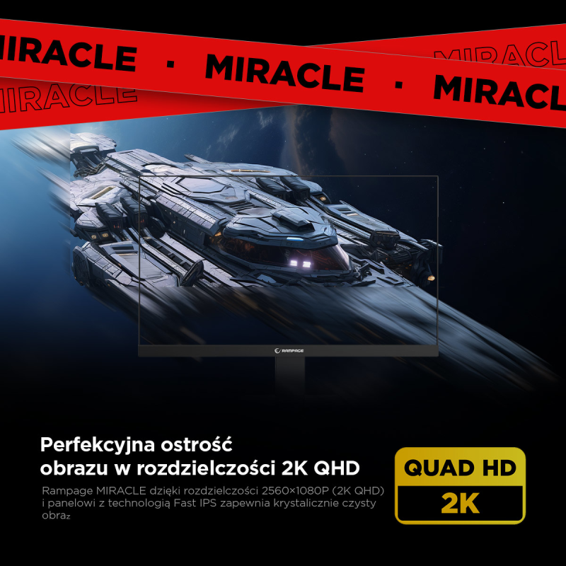 Rampage Miracle Monitor gamingowy 27'' 180Hz 1ms QHD 2K