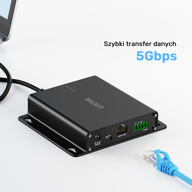 Unitek Przedłużacz USB 5 Gb/s 100 m przez Ethernet z hubem