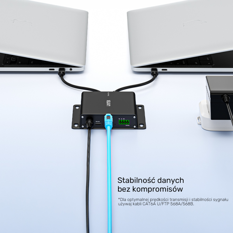 Unitek Przedłużacz USB 5 Gb/s 100 m przez Ethernet z hubem