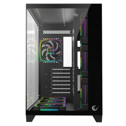 Rampage Obudowa PC ze szkłem hartowanym SEALITE 7x wentylator ARGB PWM Czarna