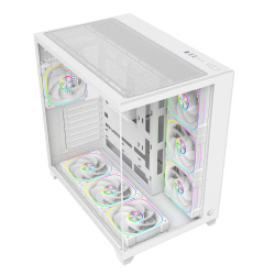 Rampage Obudowa PC ze szkłem hartowanym SEALITE 7x wentylator ARGB PWM Biała