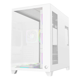 Rampage Obudowa PC ze szkłem hartowanym SEALITE 7x wentylator ARGB PWM Biała