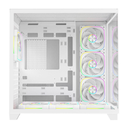 Rampage Obudowa PC ze szkłem hartowanym SEALITE 7x wentylator ARGB PWM Biała