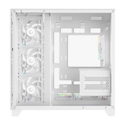 Rampage Obudowa PC ze szkłem hartowanym SEALITE 7x wentylator ARGB PWM Biała