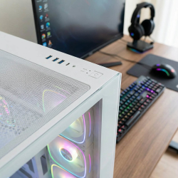 Rampage Obudowa PC ze szkłem hartowanym SEALITE 7x wentylator ARGB PWM Biała