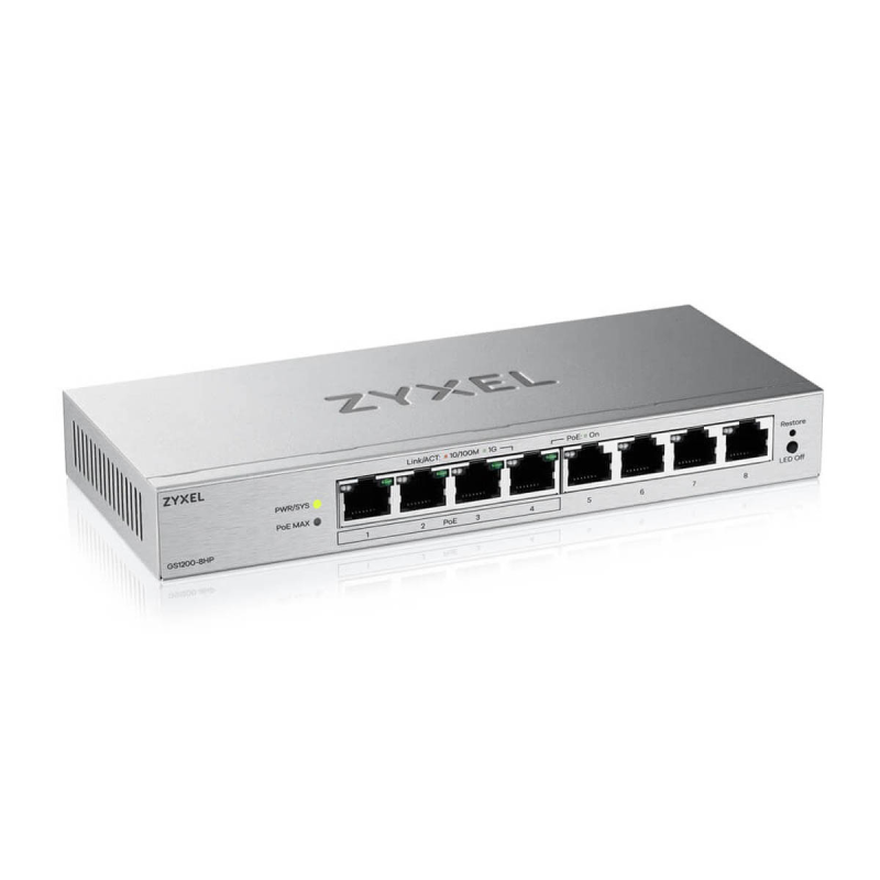 Zyxel GS1200-8HPV3-EU0101F 8-portowy switch gigabitowy zarządzalny