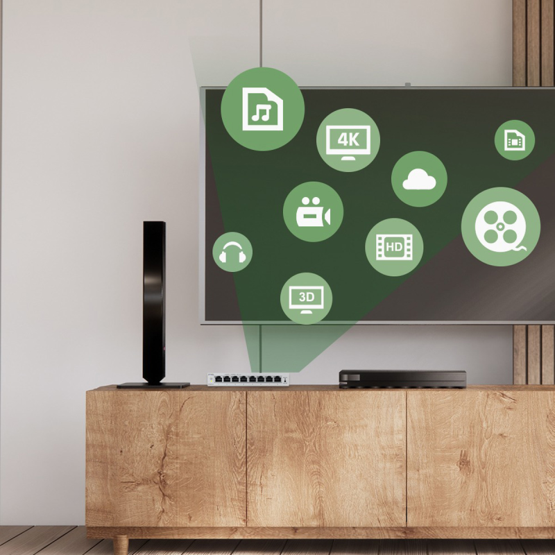 Zyxel GS1200-8HPV3-EU0101F 8-portowy switch gigabitowy zarządzalny