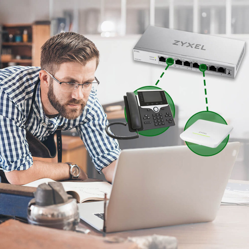 Zyxel GS1200-5HPV3-EU0101F 5-portowy switch gigabitowy zarządzalny