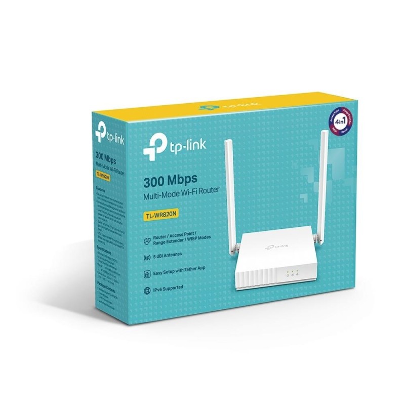 Router TP-Link TL-WR820N(EU) Ver.2.0 Wi-Fi N300 2xLAN | PartsPC.pl