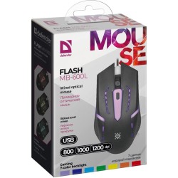 Mysz przewodowa Defender FLASH MB-600L 1200dpi 4P LED | PartsPC.pl