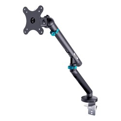 Ramię biurkowe pojedyncze DIGITUS z zaciskiem i sprężyną mechaniczną, 1x