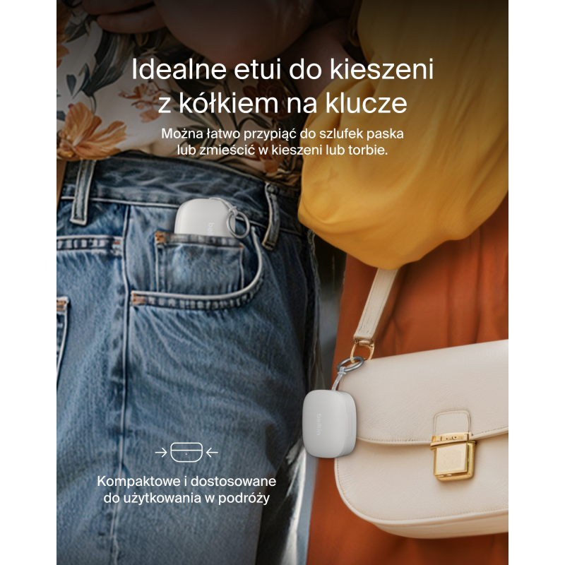 Belkin Słuchawki półotwarte douszne do spania, IPX4, Bluetooth 6.0, kremowe