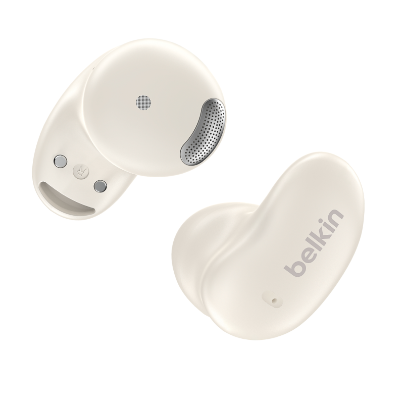 Belkin Słuchawki półotwarte douszne do spania, IPX4, Bluetooth 6.0, kremowe