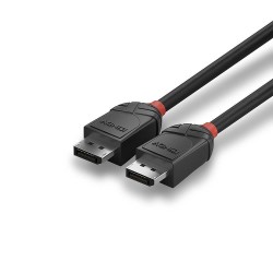 Kabel DisplayPort 1.2, LINDY Black Line 4K UHD M/M, czarny, 1m