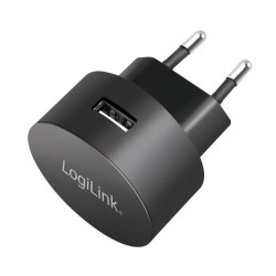 Ładowarka sieciowa LogiLink PA0217 USB 10,5 W, okrągła, 1x USB-A, czarna