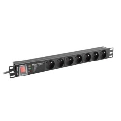 Listwa zasilająca Lanberg do RACK 19" 1U 16A PDU PRO 7x PL SPD-3MP 2m
