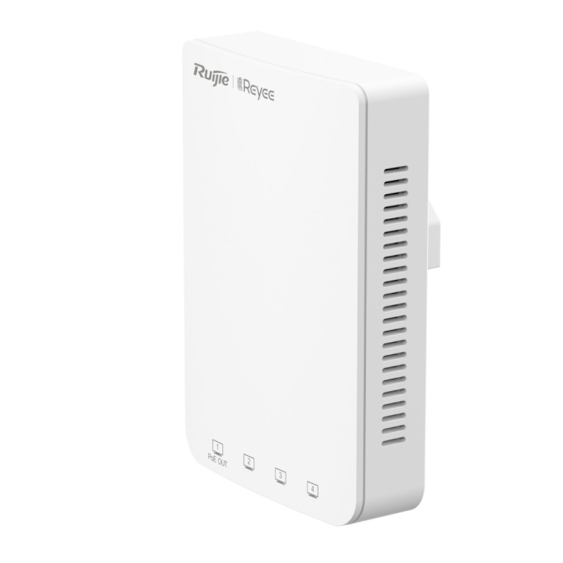 Ruijie Reyee RG-RAP1200(P) | Access Point, 5 portów, 5xGE, 1xPoE IN, 1xPoE Out, WiFi 5, 2,4 GHz/5GHz, AC1267, Wewnętrzny, Naście