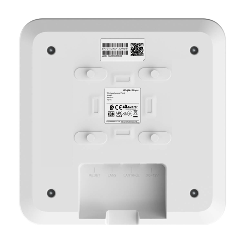 Ruijie Reyee RG-RAP2200(F) | Access Point, 2 portów, 2xFE, 1xPoE IN, WiFi 5, 2,4GHz/5GHz, AC1276, Wewnętrzny, Sufitowy, Mesh, Ro
