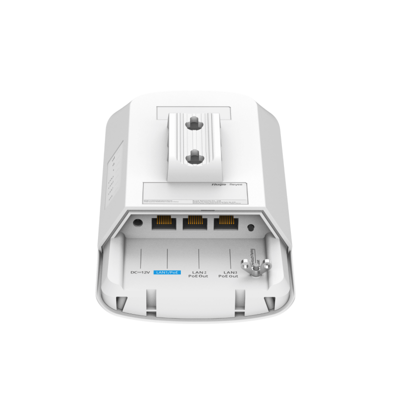 Ruijie Reyee RG-EST330F-P | Access Point, kierunkowy, 3 porty, 3xFE 1xPoE IN Passiv/Activ, 2xPoE Out, WiFi 5, 5GHz, 876Mbps, Zew