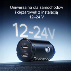 Orico Ładowarka samochodowa, 2 × USB-C, 30W