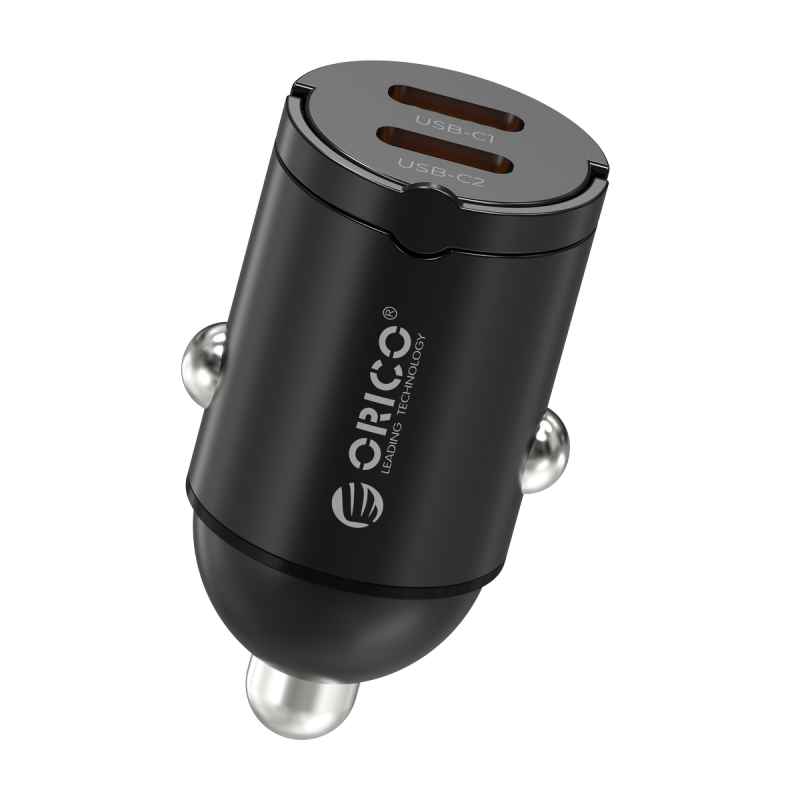 Orico Ładowarka samochodowa, 2 × USB-C, 30W