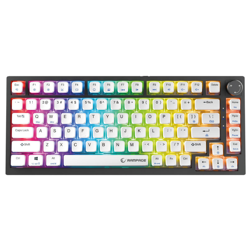 Rampage Klawiatura magnetyczna Zenith Pro 8000Hz, Hall Effect, RGB, Gateron KS-20, czarna