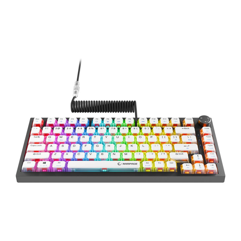 Rampage Klawiatura magnetyczna Zenith Pro 8000Hz, Hall Effect, RGB, Gateron KS-20, czarna