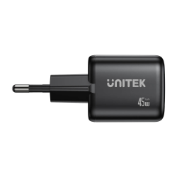 Unitek Ładowarka sieciowa 2-portowa GaN 45W, 2xUSB-C, PD 3.0, QC, czarna