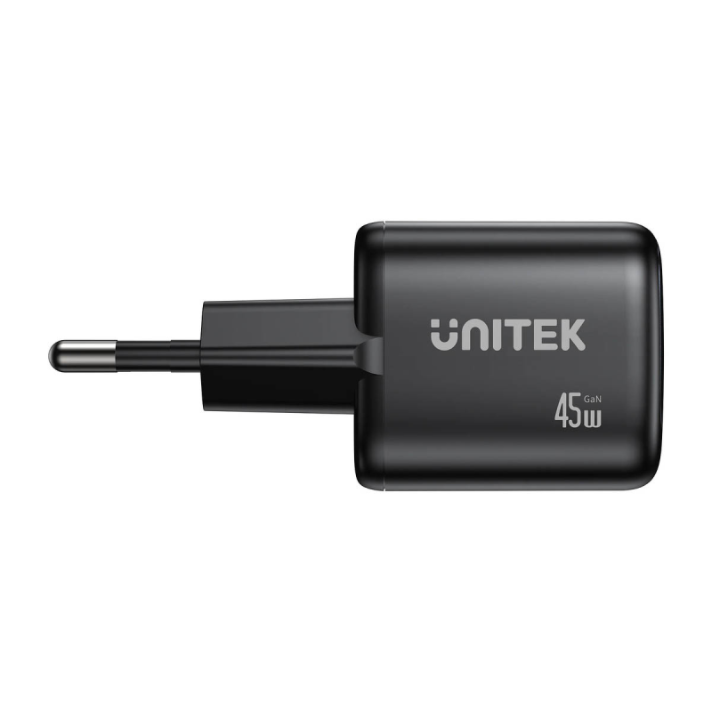 Unitek Ładowarka sieciowa 2-portowa GaN 45W, 2xUSB-C, PD 3.0, QC, czarna