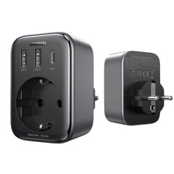 Ładowarka sieciowa Ugreen CD314 90613 do 2x USB, 1x USB-C 30W + AC 3680W