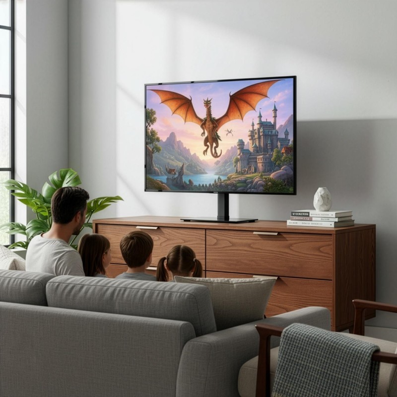 Stojak do TV Maclean MC-132, uniwersalny, na szafkę RTV, podstawka, max.35