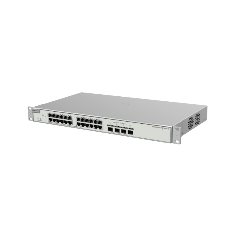 Ruijie Reyee RG-NBS3200-24GT4XS-P-V2 | Switch Zarządzalny, 28 portów, 24xGE, 24xPoE, 370W, 4xSFP+, L2, Rack, Cloud