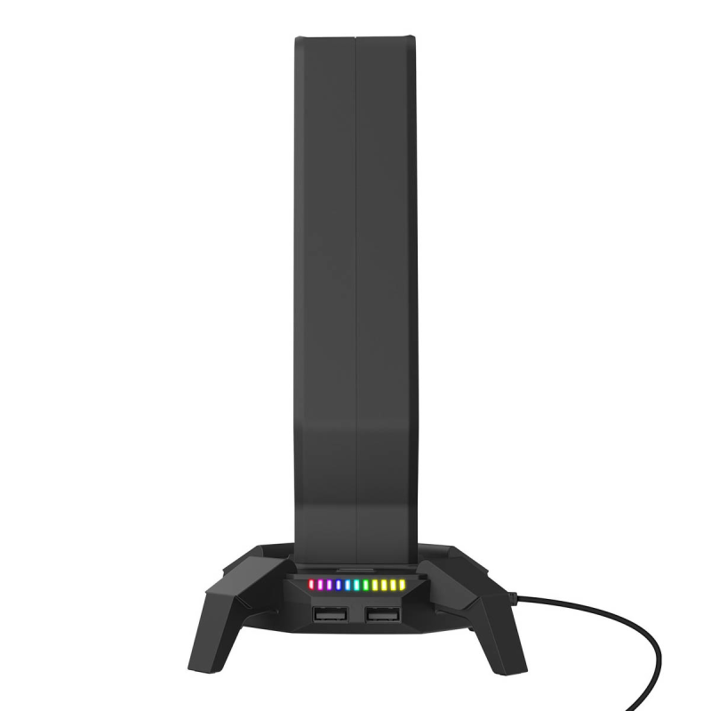 Rampage Stojak na słuchawki IGRIS RGB USB, USB-C, czarny