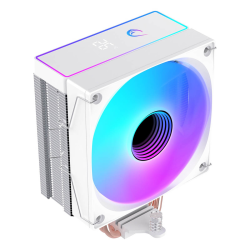 Rampage Octagon B70 Chłodzenie powietrzne CPU 120MM ARGB, wyświetlacz temperatury, białe