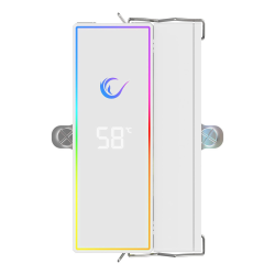 Rampage Octagon B70 Chłodzenie powietrzne CPU 120MM ARGB, wyświetlacz temperatury, białe