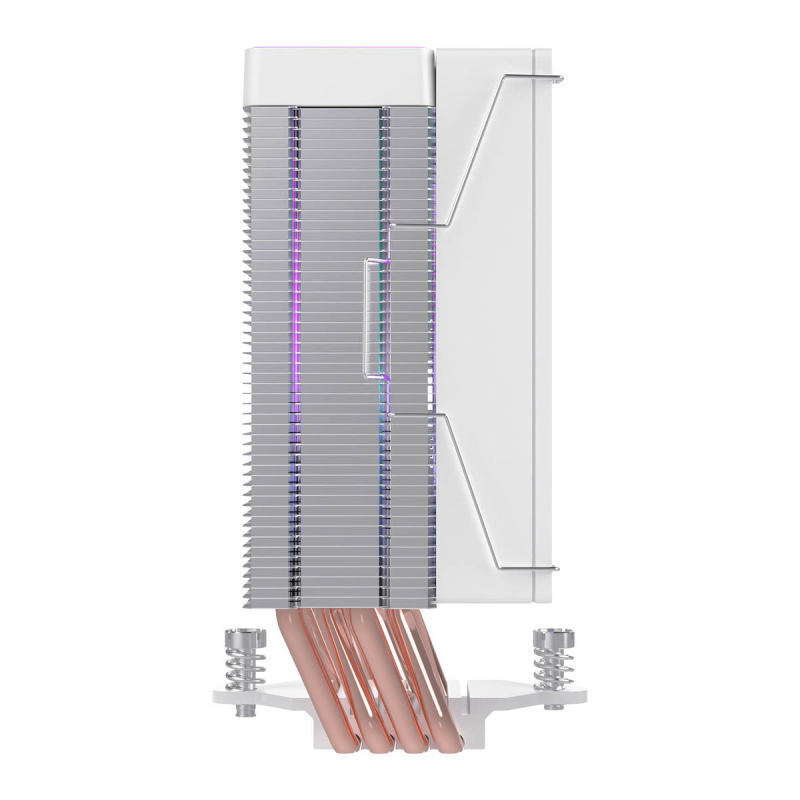 Rampage Octagon B70 Chłodzenie powietrzne CPU 120MM ARGB, wyświetlacz temperatury, białe