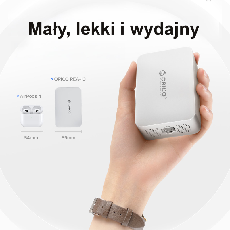 Orico Adapter sieciowy RJ45 10 Gbps na USB-C Thunderbolt 5/4/USB4